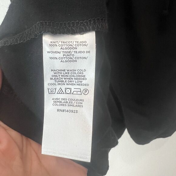 Loft Eyelet Tie Neck Puff Sleeve Mixed Media Top size S - Picture 5 of 9